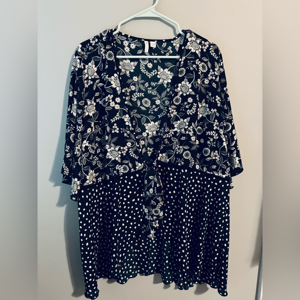 Floral & Polka Dot Kimono
